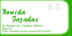 monika fazakas business card